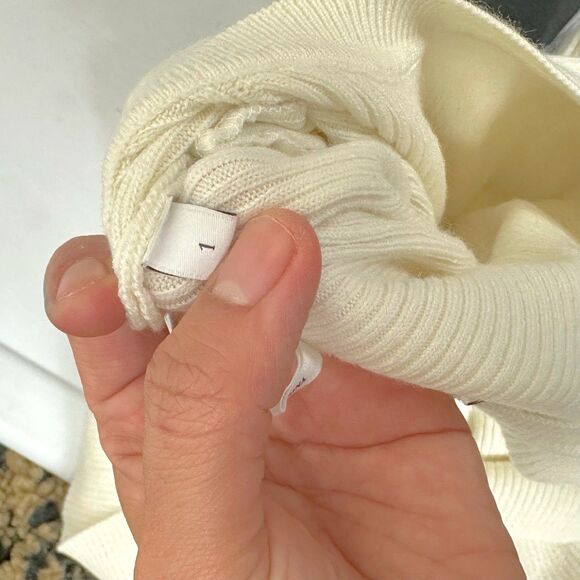 Sandro Women's Size 1 Temps Ribbed Sweater Ivory US S - Picture 8 of 11